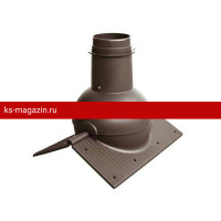 Выход канализации коньковый Krovent (Кровент) Pipe-cone (Коричневый) /1 шт/