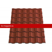 Композитная черепица Metrotile (Метротайл) Аквапан (Красный) /лист/ (7х5 плиток)
