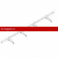 Снегозадержатель ROOFsystems ECONOM d25(круг), 3м, м/ч 3 опоры (треугольн.) RAL 7024