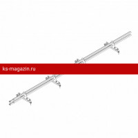 Снегозадержатель ROOFsystems PROMO ZN 40*20(овал), 3м, NEXT 4 опоры (Т-образн.) RAL 8017