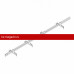 Снегозадержатель ROOFsystems PROMO ZN 40*20(овал), 3м, NEXT 4 опоры (Т-образн.) RAL 8017