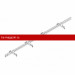 Снегозадержатель ROOFsystems PROMO ZN 40*20(овал), 3м, NEXT 4 опоры (Т-образн.) RAL 8017