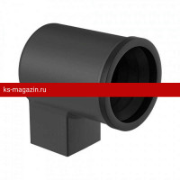 Galeco (Галеко) STAL2 125/80 Переходник Черный RAL 9005 (RR33) /1 шт/