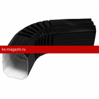 Колено прямоугольное Matt Grand Line (Гранд Лайн) Vortex Matt 127/102 (RAL 9005) /1 шт/