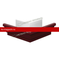 Металл Профиль Бюджет Угол желоба наружный 120х86 (3005) /1 шт/
