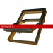 Среднеповоротное пластиковое окно Fakro (Факро) PTP-V/GO U3 "золотой дуб" 78х118