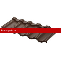 Модульная металлочерепица AquaSystem Гётеборг 1205х415 мм Pural BT Matt 0,5мм RAL8017