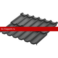 Модульная металлочерепица AquaSystem Стокгольм XXL 1185х875 мм PE Rooftop Matt Zn180 0,5мм RAL 7016