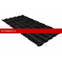 Металлочерепица Grand Line (Гранд Лайн) кредо 0,5 Drap RAL 9005 /1 кв.м./