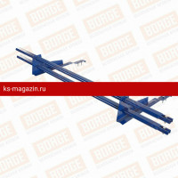 Снегозадержатель трубчатый 25х45 мм BORGE 1,5м, 2 опоры, сигнальный синий (RAL 5005)