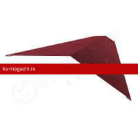Конек Плоский 190х190х2000 Stynergy (Стинержи) (CORUNDUM50-RAL3005-0.5) /1 шт/