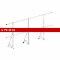Ограждение ROOFsystems ECONOM d-25 (круг) H-1200/3,0м NEXT ТУ (Т-обр. Опора) RAL3005