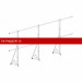 Ограждение ROOFsystems ECONOM d-25 (круг) H-1200/3,0м NEXT ТУ (Т-обр. Опора) RAL3005
