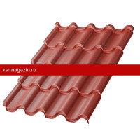 Металлочерепица МеталлПрофиль Монтерроса-S (PURETAN-20-RR29-0.5) /1 кв.м./