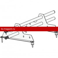Снегозадержатель ROOFsystems ECONOM d25(круг), 1м NEXT Т-обр. опора RAL 7024