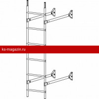 Лестница стеновая ROOFsystems ELITE ZN400 1,8м Универ RAL 3005