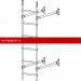 Лестница стеновая ROOFsystems ELITE ZN400 1,8м Универ RAL 3005