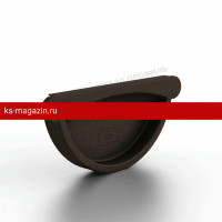 Заглушка желоба Металл Профиль 125/100 Foramina Freeze (Dark Brown) /1 шт/