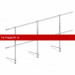 Перила к мостику кровельному ROOFsystems ELITE H-1200 3м RAL 3005