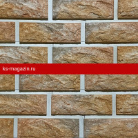 Фиброцементная панель Каньон Сколотый кирпич цвет 35