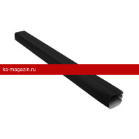 Труба прямоугольная Matt 3м Grand Line (Гранд Лайн) Vortex Matt 127/102 (RAL 9005) /1 шт/