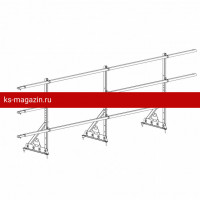 Ограждение ROOFsystems ECONOM d-25 (круг) H-900/3,0м NEXT ТУ (Т-обр. Опора) RAL3005