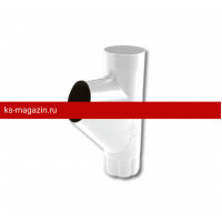 Тройник трубы Металл Профиль Престиж 125/100 (RAL 9010, белый) /1 шт/
