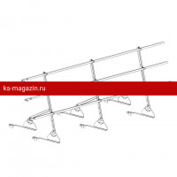 Ограждение ROOFsystems PRESTIGE ZN H-900/3,0м 3 трубы Натур RAL8004