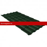 Металлочерепица Grand Line (Гранд Лайн) кредо 0,5 GreenСoat Pural Matt RAL 6020 /1 кв.м./