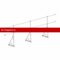 Ограждение ROOFsystems ECONOM d-25 (круг) H-600/3,0м NEXT фальц ТУ (Т-обр. Опора) RAL3005
