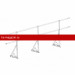 Ограждение ROOFsystems ECONOM d-25 (круг) H-600/3,0м NEXT фальц ТУ (Т-обр. Опора) RAL3005