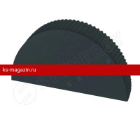 Заглушка к полукруглому коньку большому простая Stynergy (Стальной Бархат-7016-0.5)