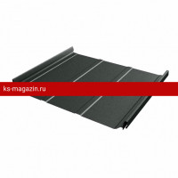 Фальцевая кровля Grand Line (Гранд Лайн) Кликфальц Pro Line 0,45 Drap с пленкой на замках (RAL 7016) 1 кв.м.