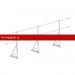 Ограждение ROOFsystems ECONOM d-25 (круг) H-600/3,0м NEXT фальц ТУ (Т-обр. Опора) RAL8019