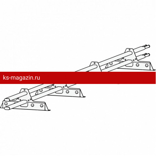 Снегозадержатель ROOFsystems ELITE 40*20 (овал), 3м NEXT ФАЛЬЦ 4 опоры Т-обр. RAL 6005