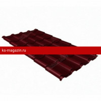Металлочерепица камея 0,5 Satin Matt TX RAL 3005 красное вино
