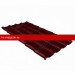 Металлочерепица камея 0,5 Satin Matt TX RAL 3005 красное вино