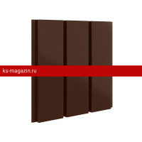 Софит без перфорации Aquasystem (Аквасистем) 303х2400мм ПЭ (RAL8017 Zn180 0.5) /1 шт/