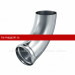 Отвод трубы декорированный Aquasystem (Аквасистем) Ti-Zn 125/90 /1 шт/