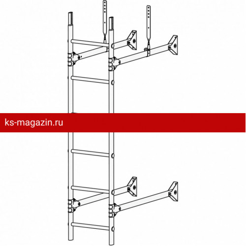 Лестница стеновая ROOFsystems PRESTIGE ZN400 3м Универ RAL 7024
