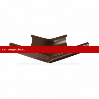 Угол желоба 90 наружный Aquasystem (Аквасистем) PU MATT 125/90 (RAL 8017) /1 шт/