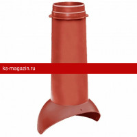 Выход вентиляции Krovent (Кровент) Pipe-VT 125 (Красный) /1 шт/