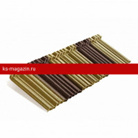 Композитная черепица Metrotile (Метротайл) MetroShake II (Цедар-браун) /лист/