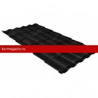 Металлочерепица Grand Line (Гранд Лайн) кредо 0,5 Velur20 RAL 9005 /1 кв.м./