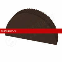 Заглушка к полукруглому коньку малому простая Stynergy (PURRUS PRO Matt-RAL8017-0.5)