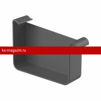 Galeco (Галеко) STAL2 125/80 Заглушка правая Графит RAL 7015 (RR23) /1 шт/