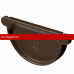 Заглушка желоба Docke (Дёке) STAL PREMIUM 125/90 (Каштан RAL8017) /1 шт/