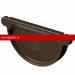 Заглушка желоба Docke (Дёке) STAL PREMIUM 125/90 (Каштан RAL8017) /1 шт/