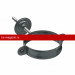 Хомут трубы с комплектом крепления Aquasystem Comfort (Аквасистем) PE 125/90 RAL9005 1 шт.