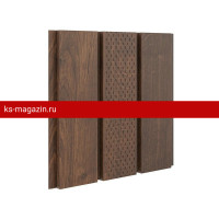 Софит с центральной перфорацией Aquasystem (Аквасистем) 303х3360мм Printech Naive Maroon (темное дерево) Под заказ